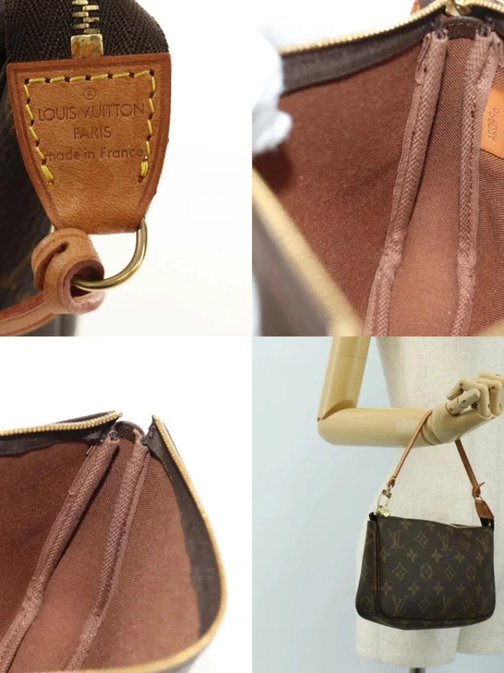 LOUIS VUITTON Monogram Pochette Accessoires Accessory Pouch M51980 Auth 186448V
